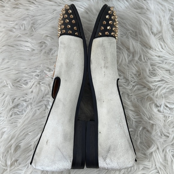 Meijiana Velvet Loafers Dress Shoes with Metal Embellishments Luxury Loafer 12 - Picture 10 of 16